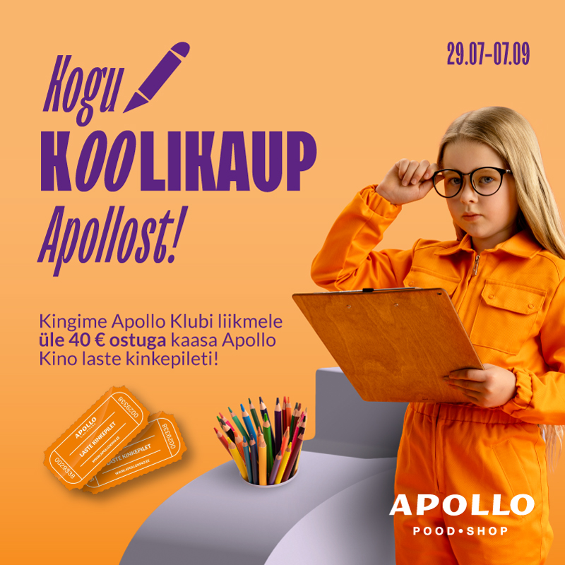 Kogu KOOLIKAUP Apollost! Apollo