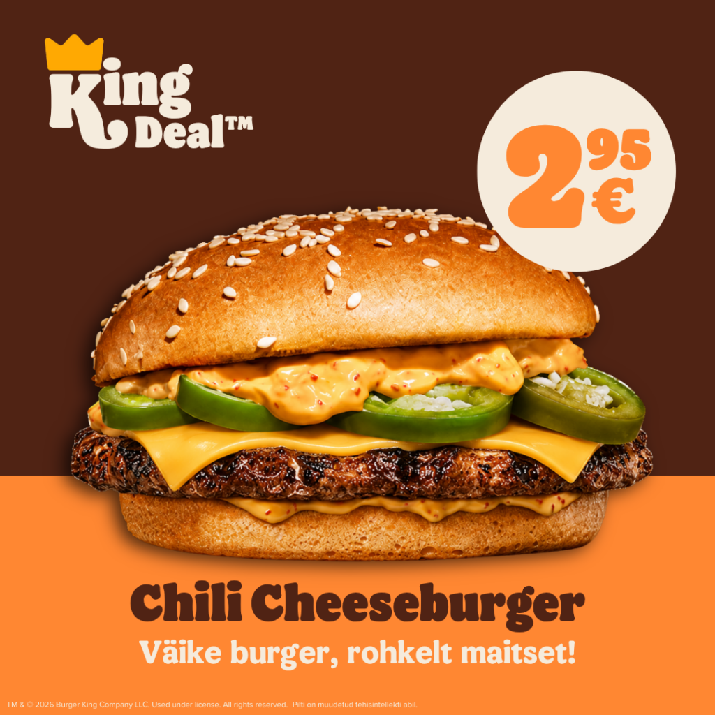 Uus King Deal™ on kohal! Burger vaid 2,95 €! Burger King
