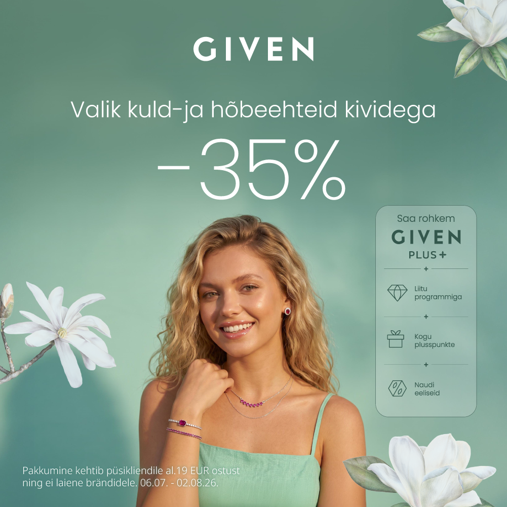 Kuld- ja hõbeehted -35% Given