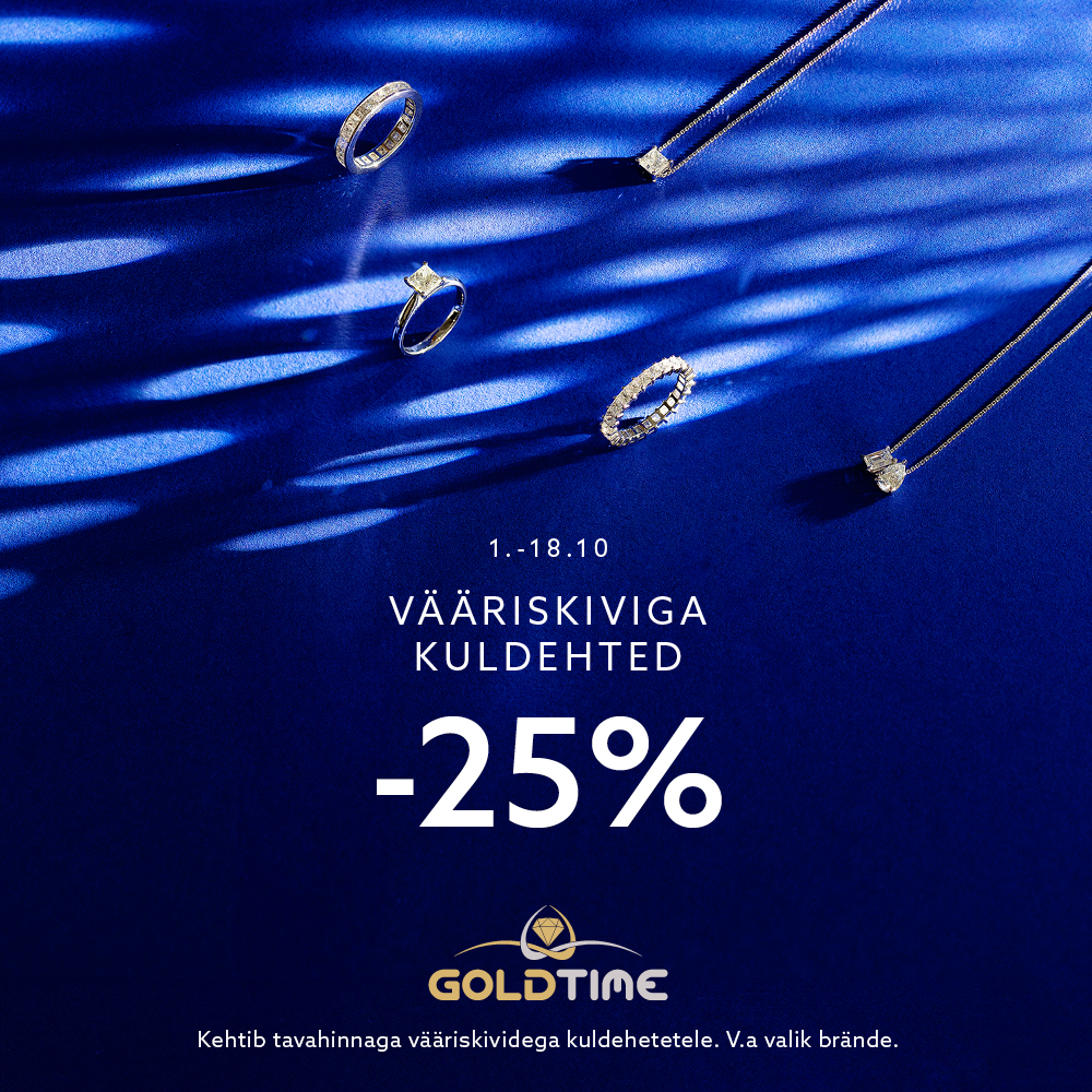 Vääriskiviga kuldehted -25% Goldtime