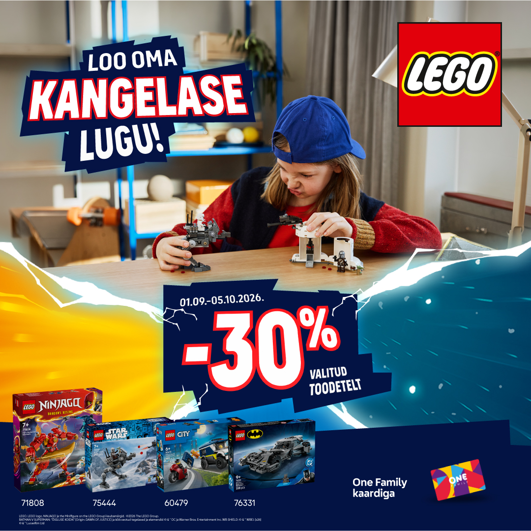 Valitud LEGO -30% JUKU/KidzOne