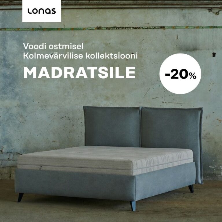 Voodi ostmisel Kolmevärvilise kollektsiooni madratsile −20% Lonas