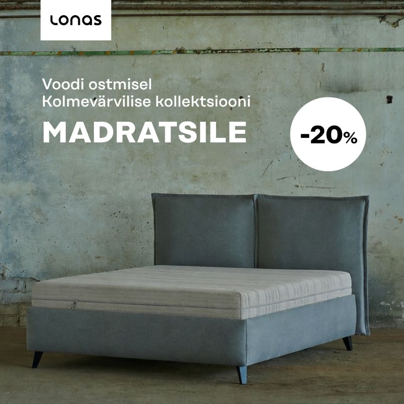 Voodi ostmisel Kolmevärvilise kollektsiooni madratsile −20% Lonas