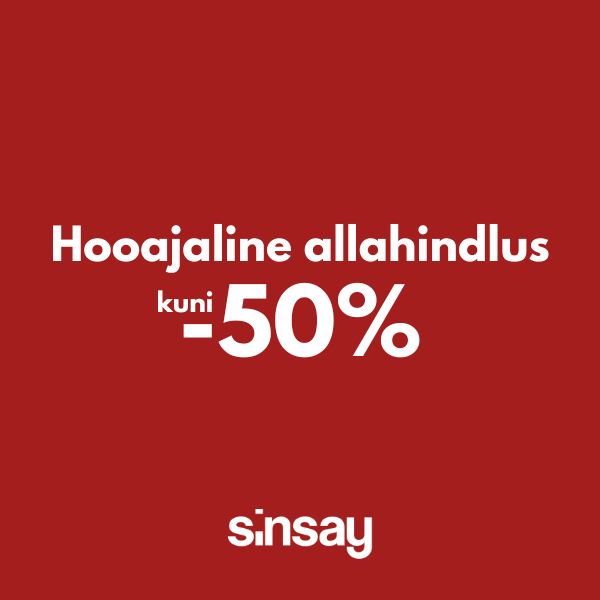 Hooajaline allahindlus kuni -50% Sinsay