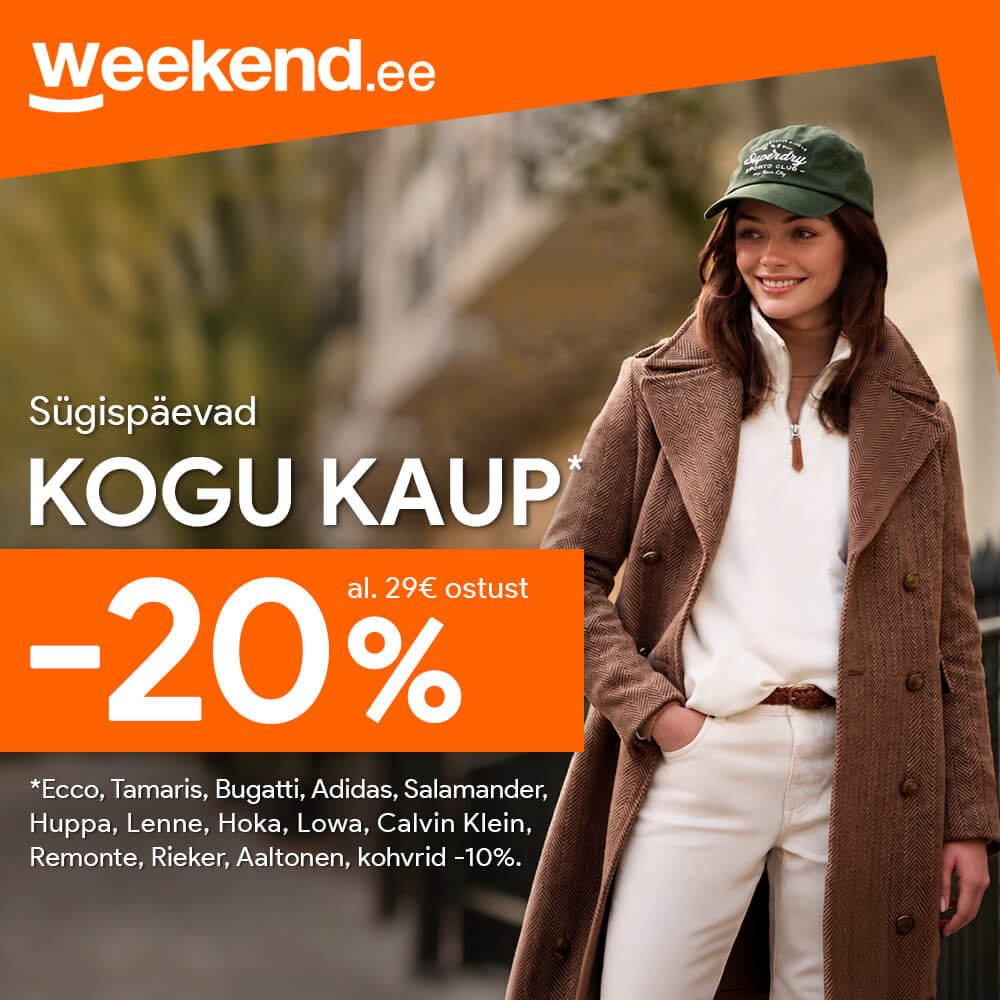 Sügispäevad! Kogu kaup -20% Weekend