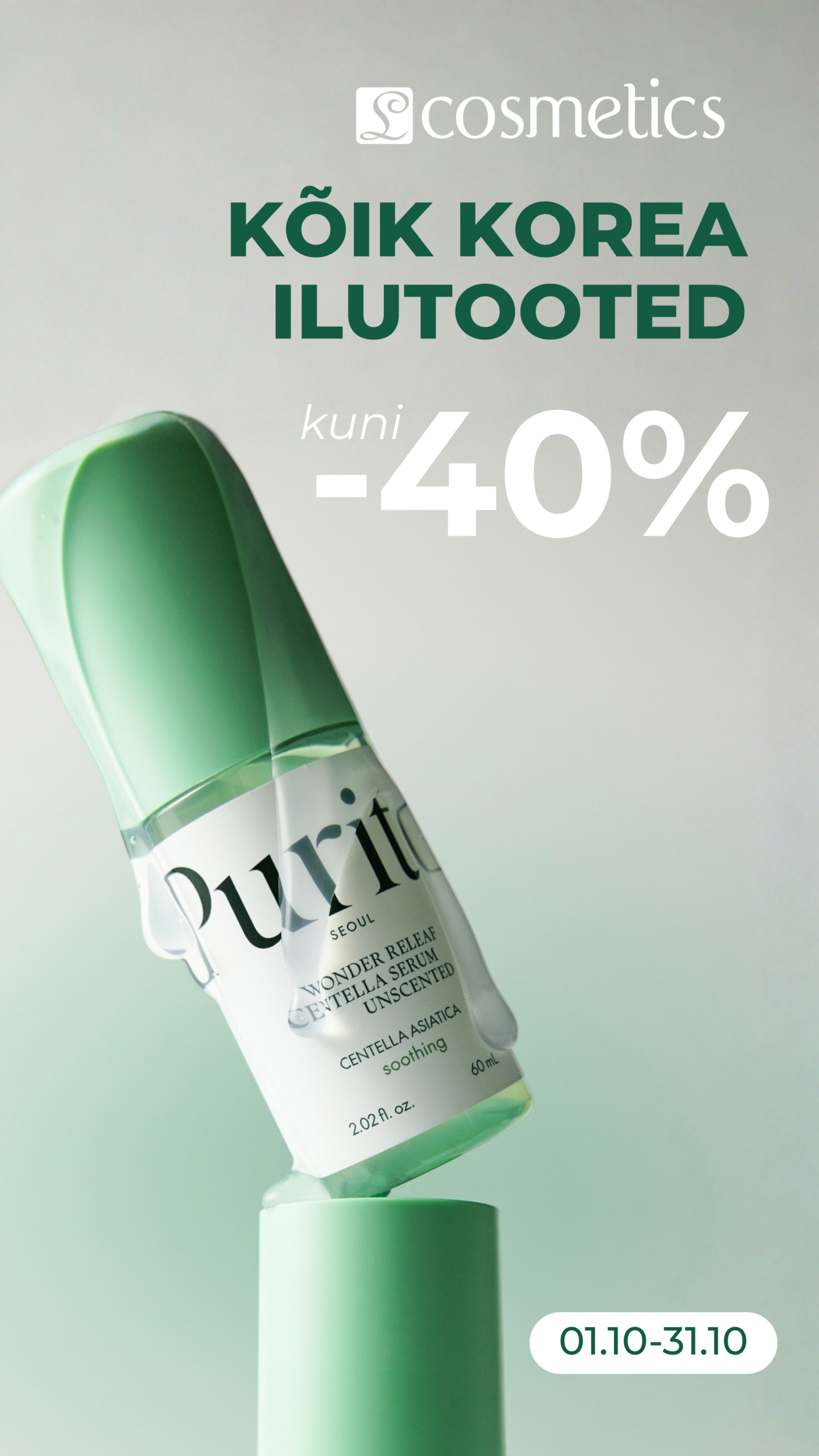 Kõik Korea ilutooted kuni -40% 01.10-31.10 L-Cosmetics